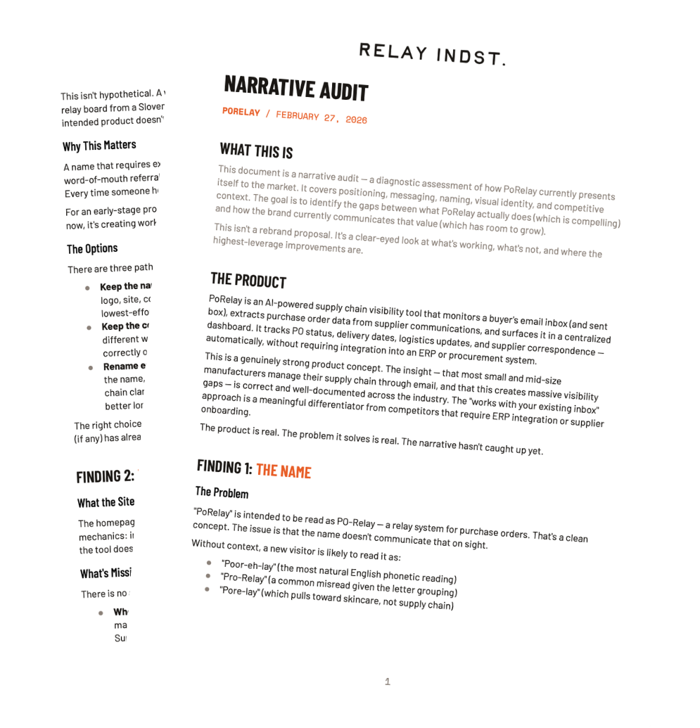 PO-Relay narrative audit document